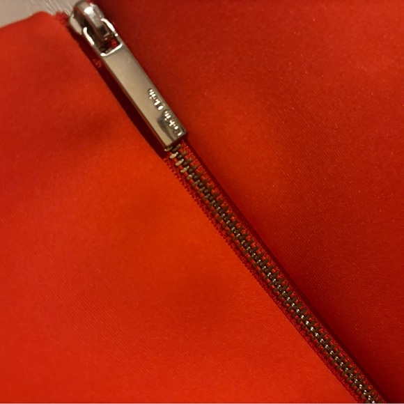 Calvin Klein sz 6 ladies twist Shoulder melon sheath dress scuba stretch bodycon - Picture 15 of 16